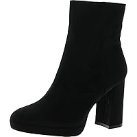 Anne Klein Womens Faux Suede Zipper Ankle Boots