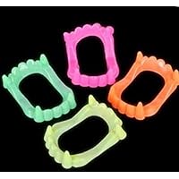 36 Halloween Fang Teeth Neon Colors Party Favors