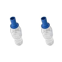 Ezy Dose Medi-Spout for Pills, Medicine, Vitamins | Pill Assist Cap for Easy Swallowing | Fits Most Plastic Water Bottles (Pack of 2)