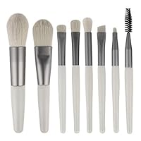 Mini Portable Makeup Brush Set 8 PCS, Professional Make Up Brushes Eye Shadow Blending Concealer Face Fan Special Cosmetic Brush for Girl (Color : D, Size : 8 PCS)