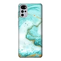 R3399 Green Marble Graphic Print Case Cover for Motorola Moto G22