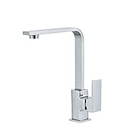 Basin Faucet,Crane Faucet,Bar Faucet,Basin Mixer,Chrome Kitchen Sink Faucet Contemporary Single Handle Brass Commercial Kitchen Faucet with Hot and Cold Water