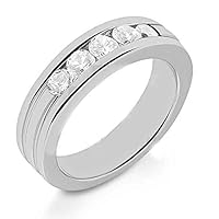 1.50 ct. Mens Round Cut Diamond Wedding Band Ring