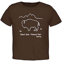 National Park Grand Teton Buffalo Toddler T Shirt