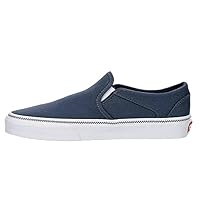 Vans Unisex Asher Canvas Material Shoes - Checker Foxing Vintage in - Slip-On Style - Blue