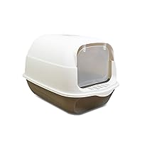 Cats Litter Box Closed Sandbox Cat with Mesh Cats Bedpans Detachable and Foldable Anti Splash Pet Toilet (Color : D)