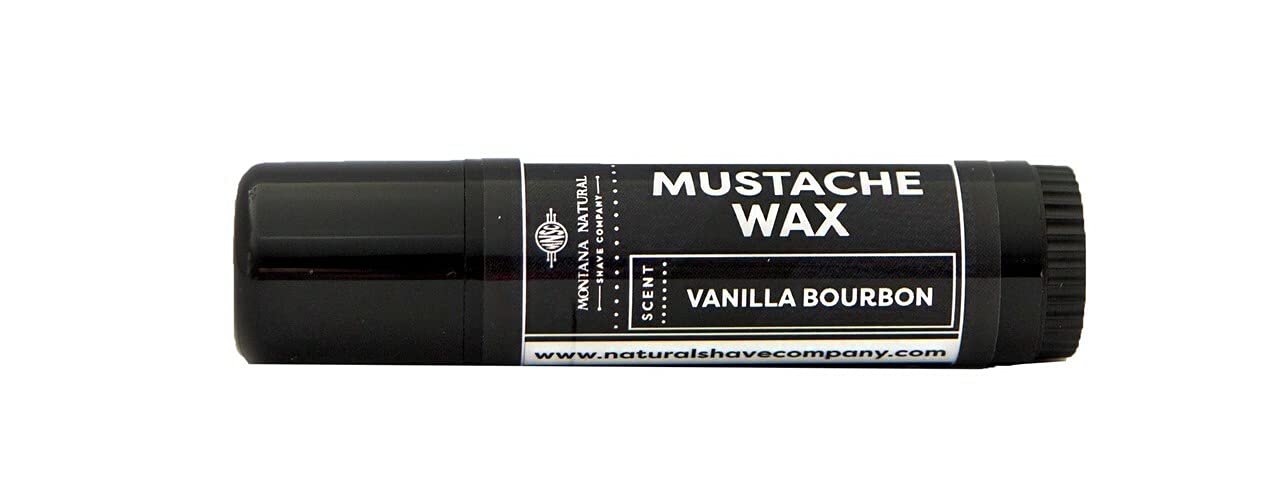 MNSC Vanilla Bourbon Mustache Wax - Medium Hold Balm - All-Natural Beeswax and Plant-Based Oils, Petroleum-Free, Hypoallergenic Ingredients, Handmade in USA