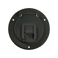 RV Designer B123, Round Electrical Cable Hatch, Basic, 4.3 inch Diameter, Black