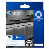 GE LED Tape Light Indoor Plug-In Strip Light, Cool White, 10ft (1 Pack)