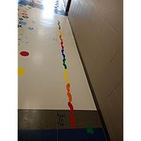 Heel to Toe Sensory Path Floor Decals for Kids - Education Sensory Walking Path Stickers - Daycare & School Hallway Decor - Die-Cut Vinyl Sensory Walk Decals - Classroom Floor Stickers - 13PC