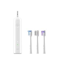 Laifen Wave Electric Toothbrush, Oscillation & Vibration Sonic Electric Toothbrush for Adults with 3 Brush Heads, IPX7 Waterproof Magnetic Rechargeable Travel Powered Toothbrush (ABS White)
