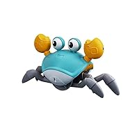 Electric Induction Crabs Will Escape, Avoid Obstacles Automatically, Rechargeable and Luminous Music Electric Toys (Green)