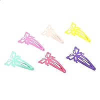 30 Pcs Metal Butterfly Hair Clips Non Slip Hairpins Candy Color Snap Hair Barrettes Hollow Butterfly Hairpin Hair Accessories for Women Girls
