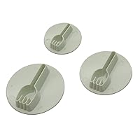 Forks Cutlery Fondant Cutter Set - 3 Sizes - 50 Packs (150 Pcs)