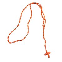 City Men's Cross Rosary Rope Cord Necklace 28