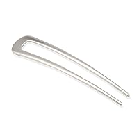 Chinese Metal U Shaped Hair Fork Clip Vintage 2 Prong Updo Chignon Pin Bun Holder Simple Hairpin