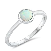 CHOOSE YOUR COLOR Sterling Silver Round Ring