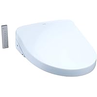 TOTO SW3056#01 S550E Electronic Bidet Toilet Seat with Cleansing Warm, Nightlight, Auto Open and Close Lid, Instantaneous Water Heating, and EWATER+, Elongated Contemporary, Cotton White