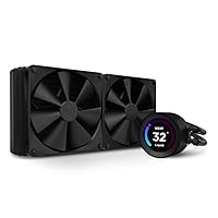 NZXT Kraken 280mm AIO CPU Liquid Cooler with Customizable LCD Display, High-Performance Pump, and 2x F140P Fans