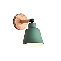 Porch Living Room TV Background Wall Lamp Adjustable Macaron Wrought Iron Wall Sconces E27 Screw Aisle Hotel Cafe Leisure Place Decorative Wall Light Fixtures Stylish (Color : Green)