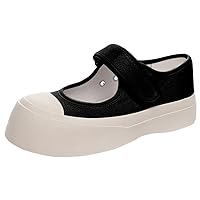 Women’s Platform Mary Janes Slip-on Canvas Shoes Comfortable Pumps Fashion Sneakers