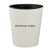 Hot Bean Water - White Outer & Black Inner Ceramic 1.5oz Shot Glass
