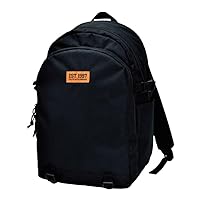 Aventura 0002 Backpack, Daypack, Water Repellent, Large Capacity, A4 Logo, Lots of Pockets, Mesh Pockets, Single Point, Round Backpack, Black
