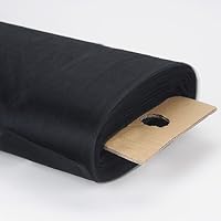 BBCrafts Premium Tulle Fabric Bolt-(W: 108 inch | L: 50 Yards) (Black)