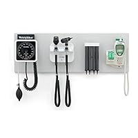 Welch Allyn Green Series 777 Integrated Wall Diagnostic System Including Wall Aneroid Sphygmomanometer, SureTemp Plus 690 Electronic Thermometer, Wall Transformer, Coaxial Ophthalmoscope