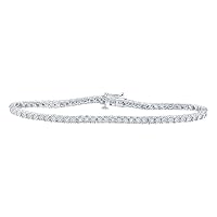 Silver Diamond Stunning Fine Bracelet 1/2 Ctw.