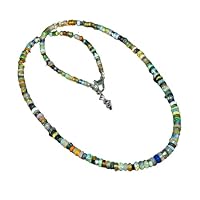Natural Multi Color Ethiopian Opal Beads Strand Necklace October Birthstone Jewelry