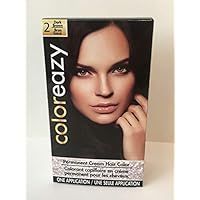 ColorEazy Permanent Cream Hair Color 2 Dark Brown - 3.47 oz,(De La Ritz)