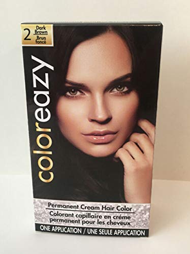 ColorEazy Permanent Cream Hair Color 2 Dark Brown - 3.47 oz,(De La Ritz)