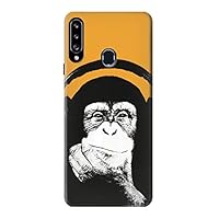 R2324 Funny Monkey with Headphone Pop Music Case Cover for Samsung Galaxy A20s