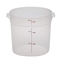 Cambro RFS6PP190 6 Qt Round Container Wirh RFSC6PP190 Translucent Lid