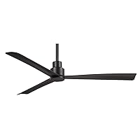 F787-CL Simple 52 Inch Outdoor 3 Blade Ceiling Fan with DC Motor in Coal Finish