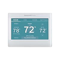 Home RTH9600WF Smart Color Thermostat Energy Star Wi-Fi Programmable Touchscreen Alexa Ready - C-Wire Required, Not Compatible with Line Volt Heating