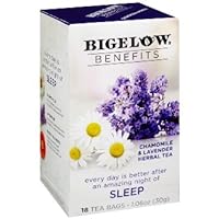 Bigelow Benefits - Chamomile & Lavender Herbal Tea, Pack of 3