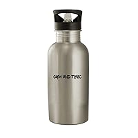 Gym And Tonic - Stainless Steel 20oz Water Bottle, Silver
