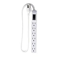 Go Green Power Inc. GG-16103MIN 6 Outlet Mini Surge Protector, White