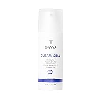 IMAGE Skincare, CLEAR CELL Clarifying Repair Crème, Facial Night Cream Gel Moisturizer for Oily Prone Skin, 1 oz