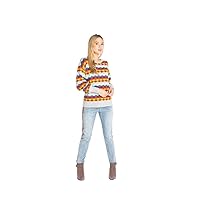 Womens Mock Neck Ribbed Sweater, Natural-t42262km, Small US