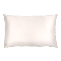 Orose Silk Pillowcase,100% 22MM Silk On Both Sides,Good for Hair and Facial Beauty, Gift Wrap,1Pc (Queen, Ivory)