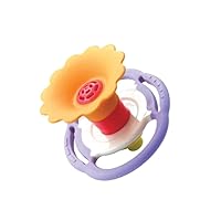 Flower Whistle Blow and Chew Soft Food-Grade Baby Teether Development Sensory Toy Infant Ages 3 Months+