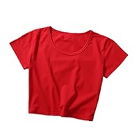 NP Summer Women T Shirt Short Sleeve Casual Black White Red Yellow Tees Female Crop