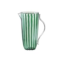Guzzini 12380069 Dolcevita Pitcher with Lid Green Bio-Based Plastic 1.75L Emerald Outdoor Indoor Entertainment Carafe
