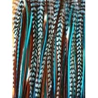 Feather Hair Extension Indian Blue 6