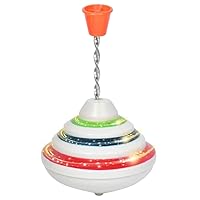 Push Down Spinning Top Toy with LED and Music Peg-top Hand Spinning Gyro Toy Gift for Kids