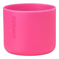 Owala Silicone Water Bottle Boot, Anti-Slip Protective Sleeve for Water Bottle, Protects FreeSip or Flip Stainless Steel Water Bottles, 24 Oz, Bright Pink
