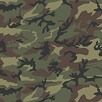 Camouflage Pattern Vinyl Permanent Adhesive Craft Vinyl Camo Print Patterns 12 x 12 (5F, 2)